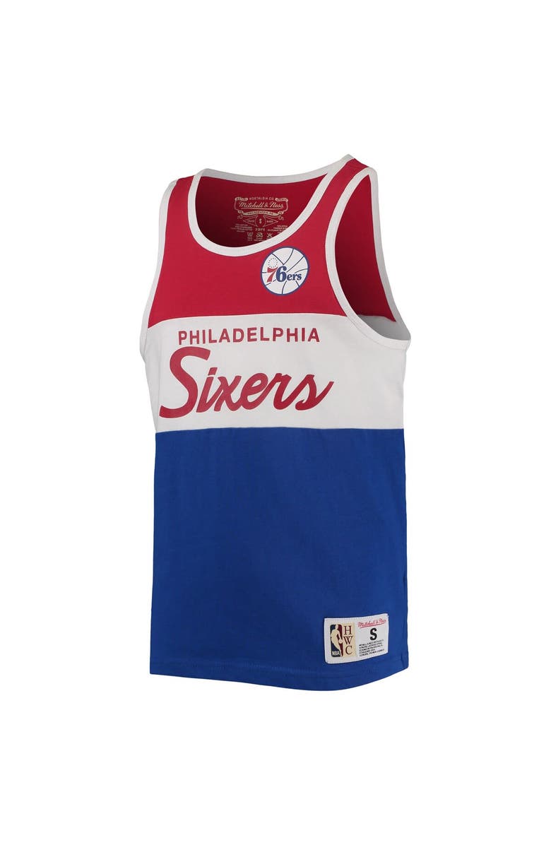 Mitchell & Ness Youth Mitchell & Ness Royal/Red Philadelphia 76ers Hardwood Classics Special Script Tank Top, Alternate, color, 