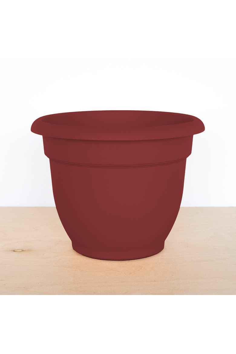 Ariana Pot Planter 12 Inch Burnt Red Resin Pot, Selfwatering, 3 Gallon, Alternate, color, Red