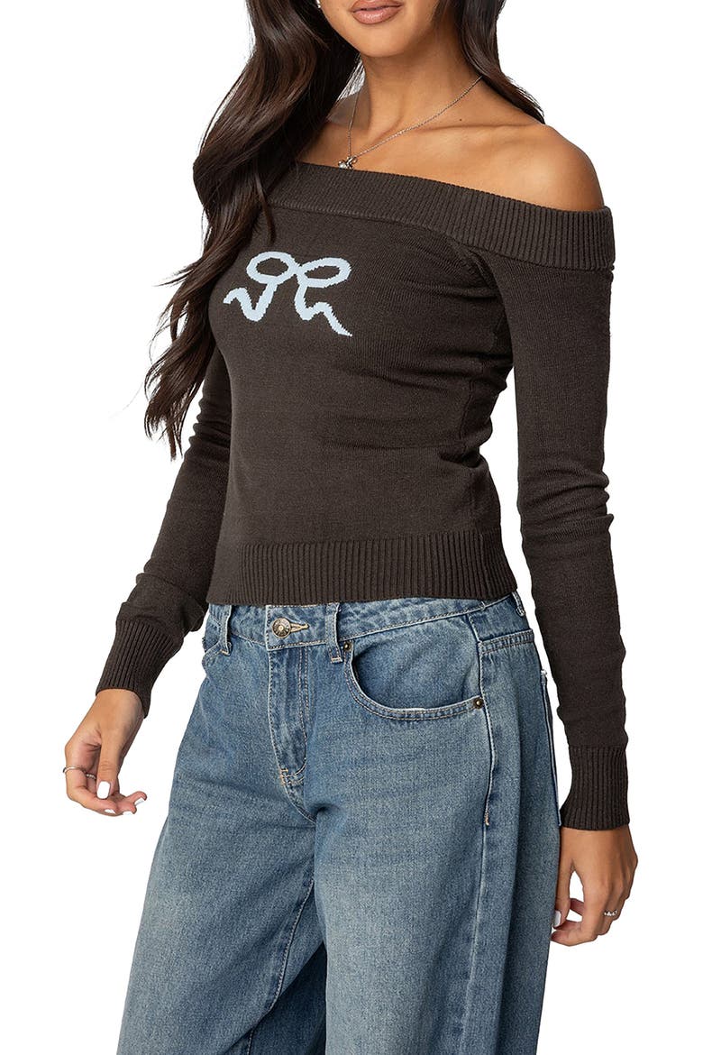 TJ Off the Shoulder Top, Alternate, color, DARK-GRAY