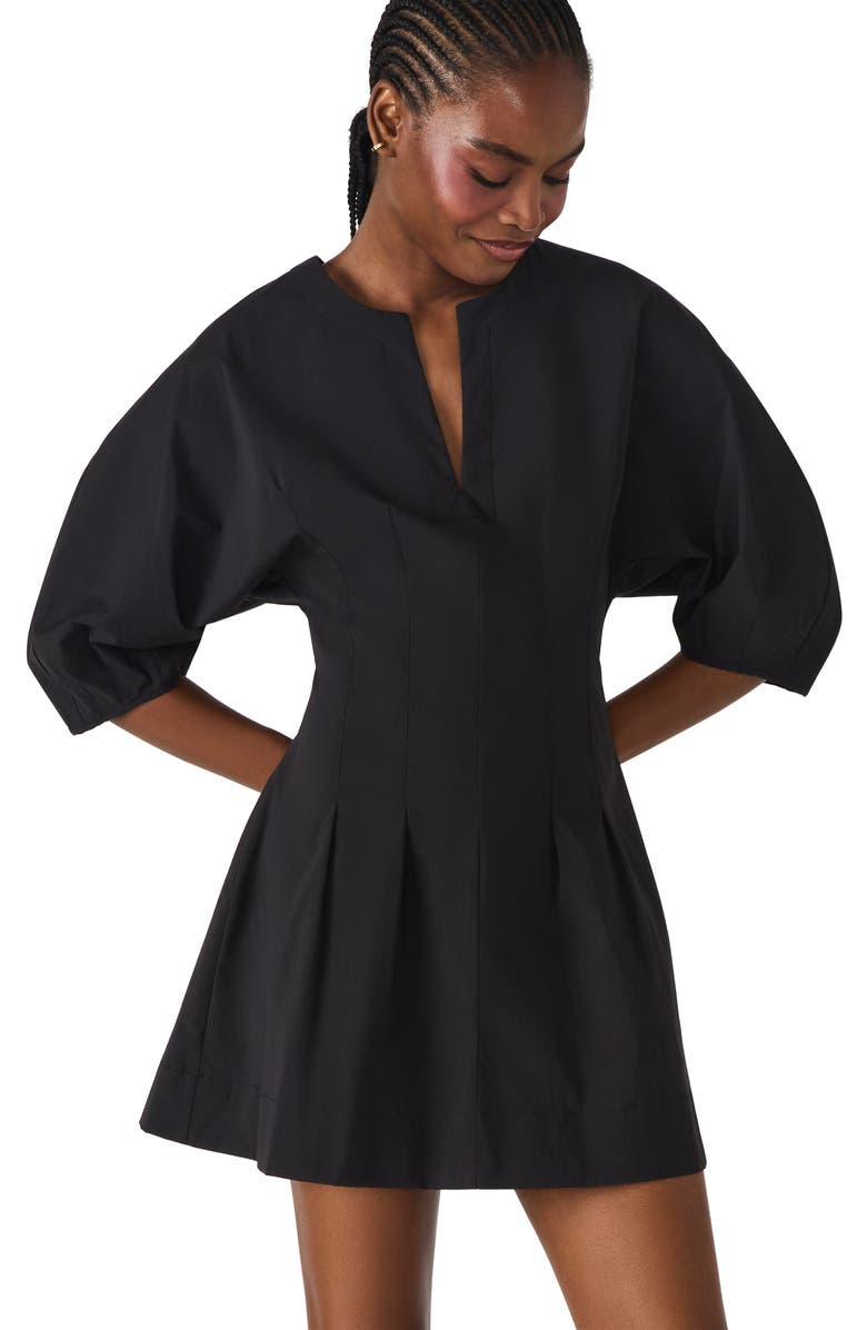 Steve Madden Dayton Pleated Minidress, Alternate, color, Black