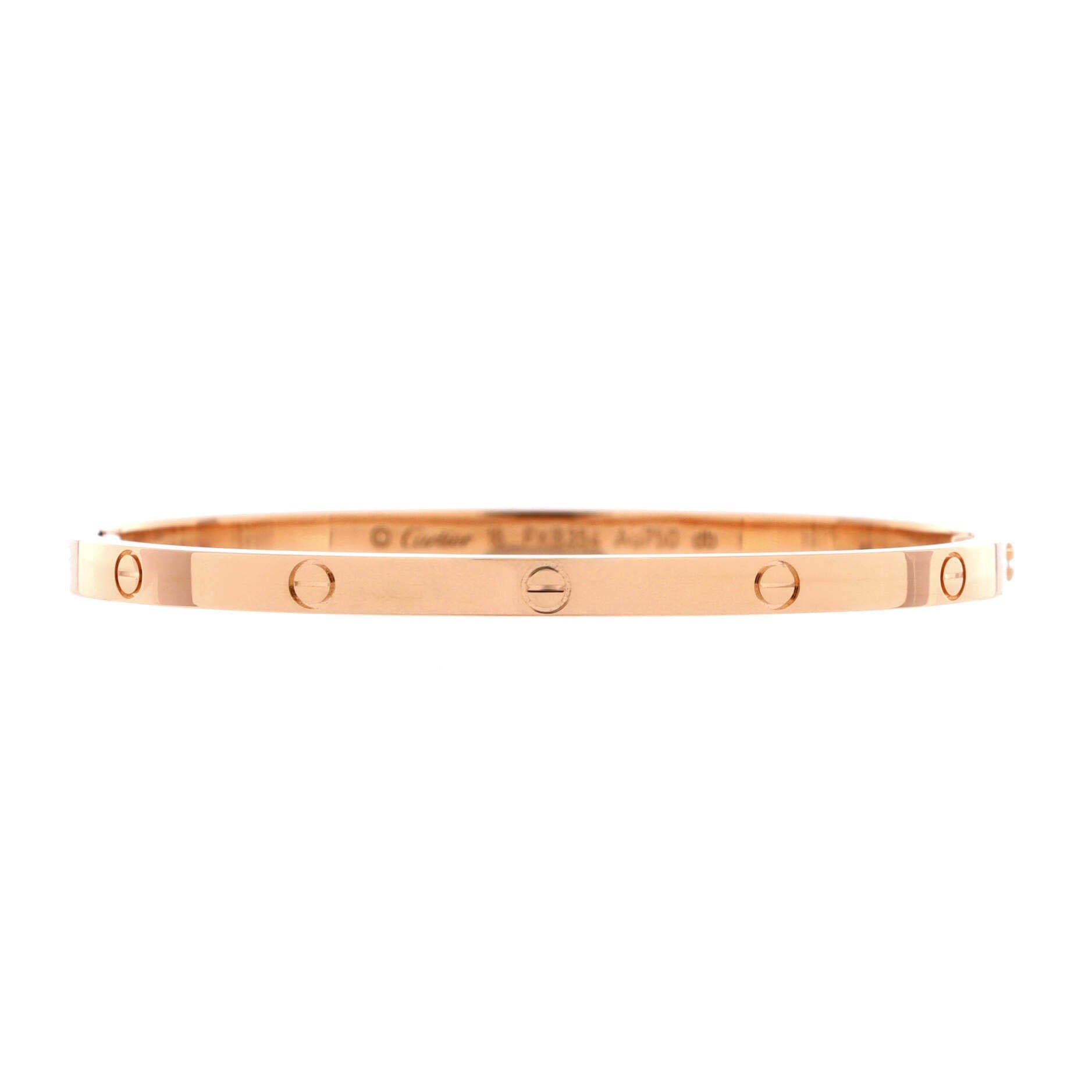 Love Bracelet 18K Rose Gold Small, Main, color, Metallic Gold