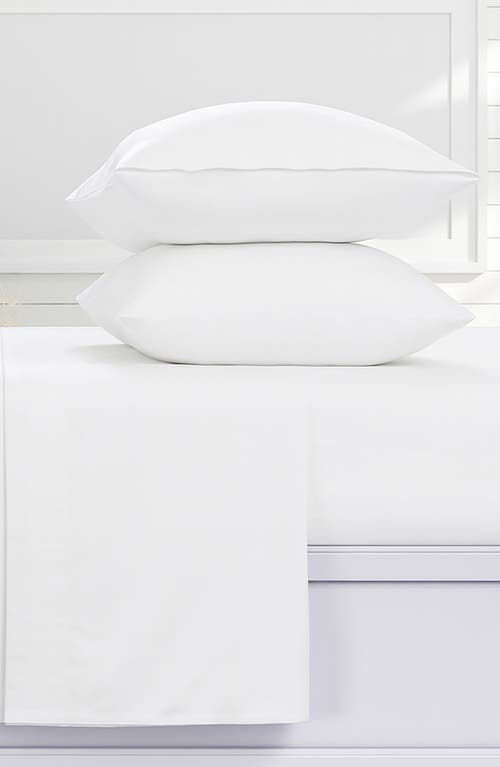 Azores Home Solid Cotton Flannel Sheet Set In White