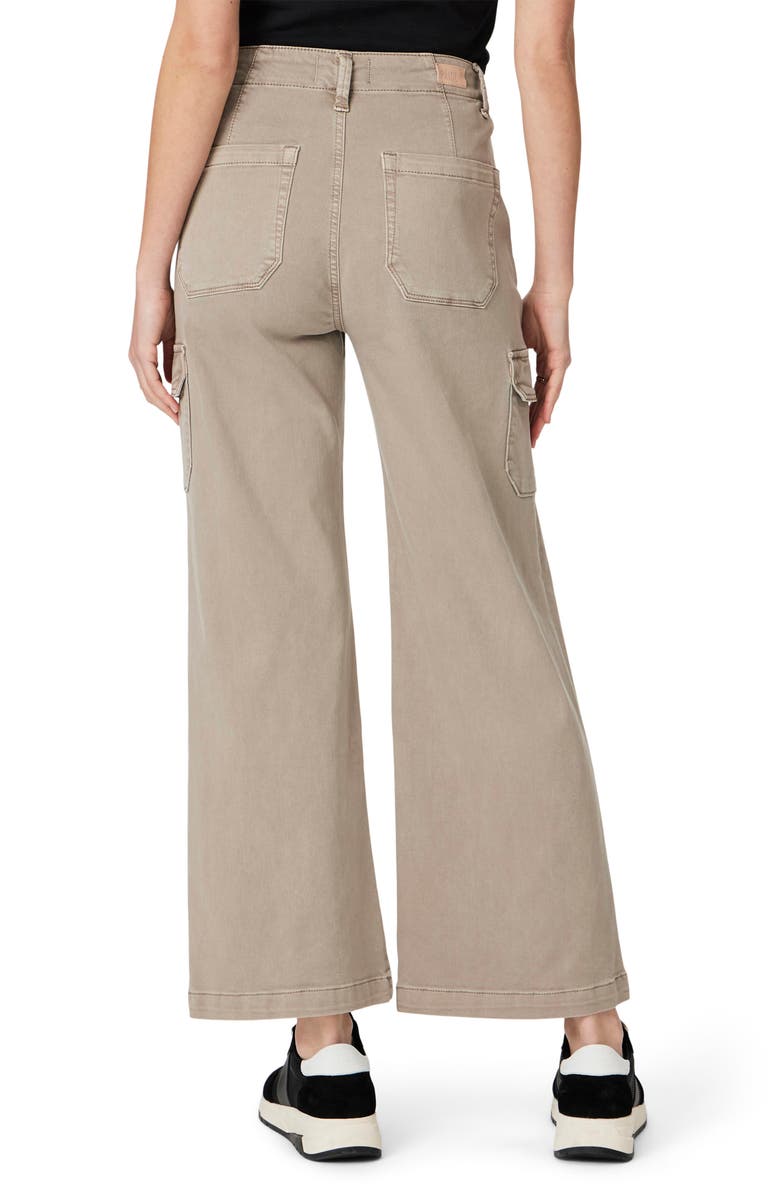 PAIGE Carly High Waist Ankle Wide Leg Cargo Pants, Alternate, color, 
