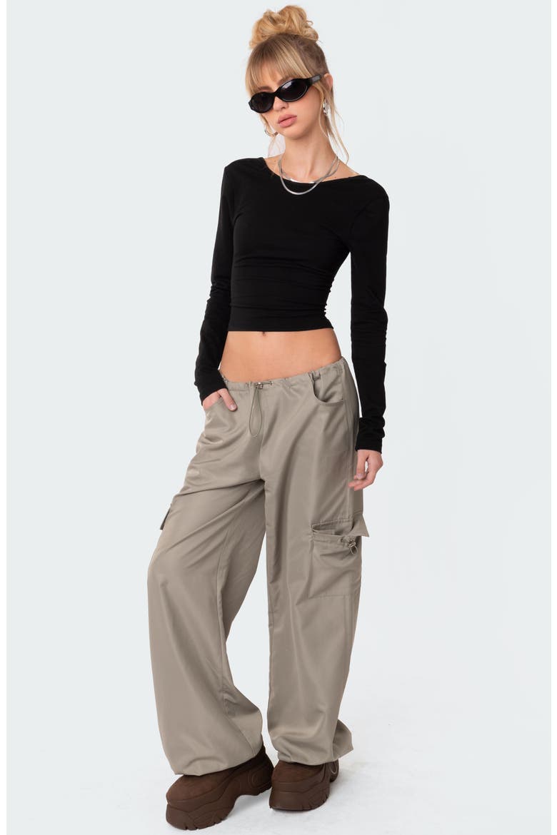 Asha Low Rise Cargo Pants, Alternate, color, SAGE