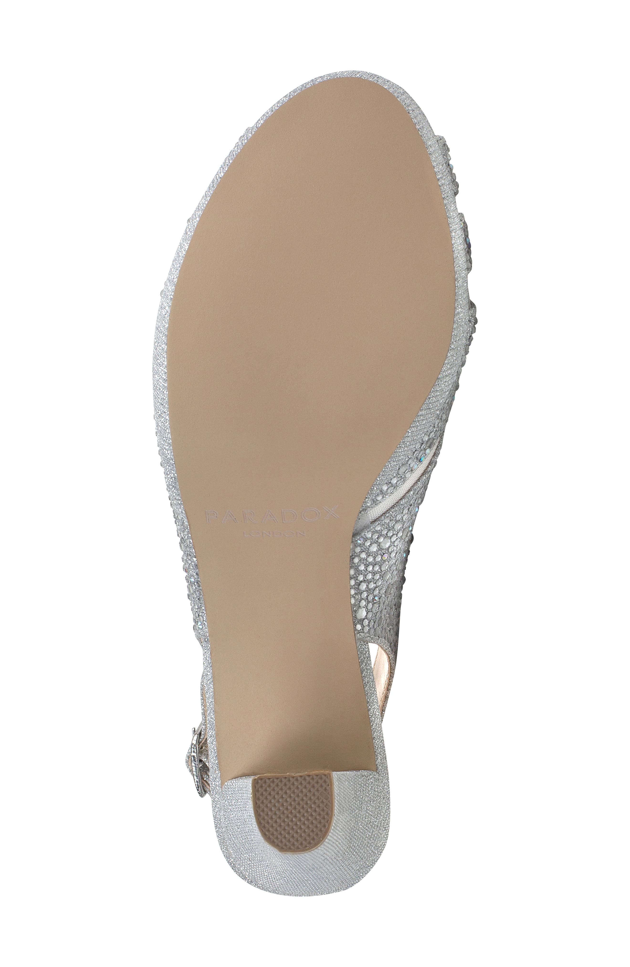 Paradox London Pink Linda Slingback Peep Toe Pump, Alternate, color, Silver