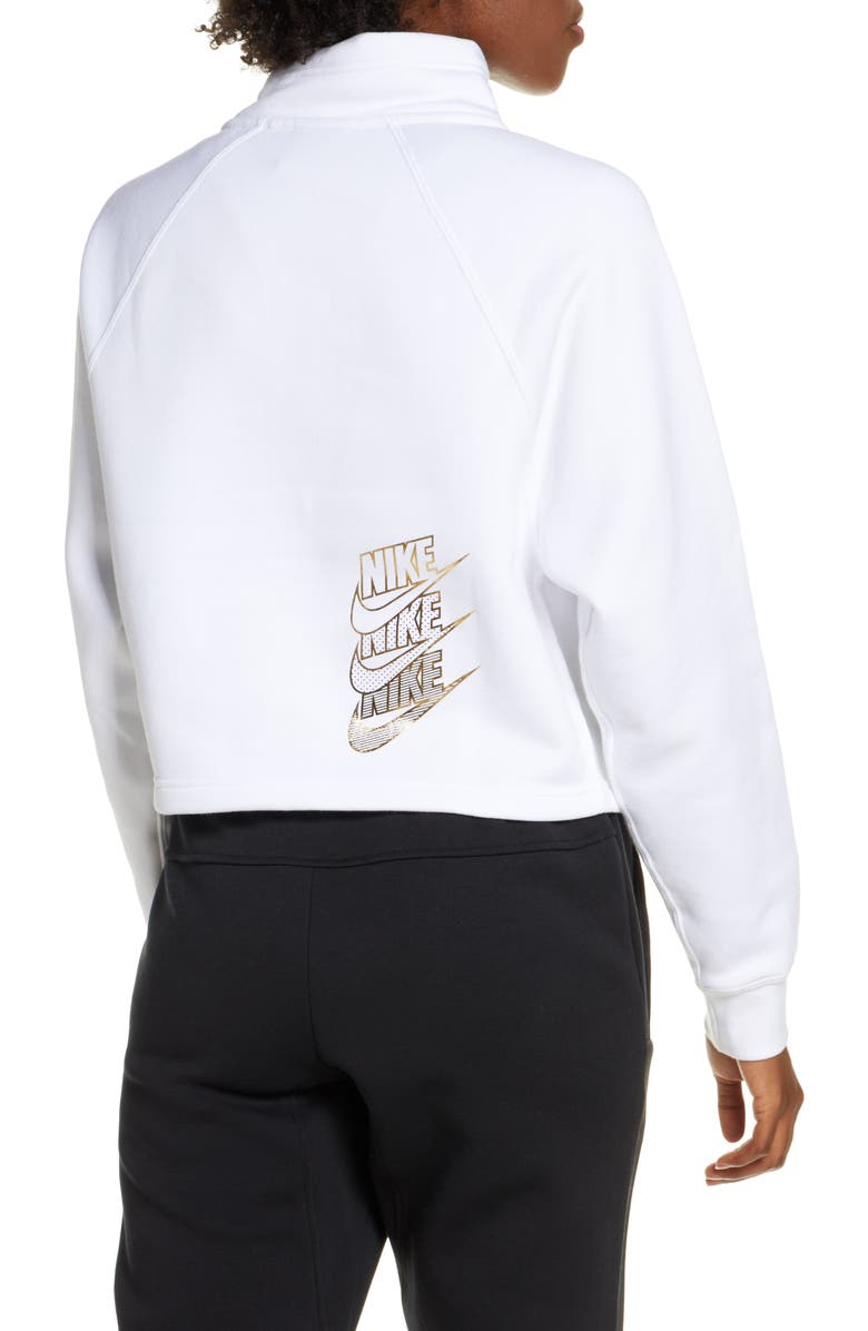 Nike Sportswear Shine Quarter Zip Crop Pullover, Alternate, color,