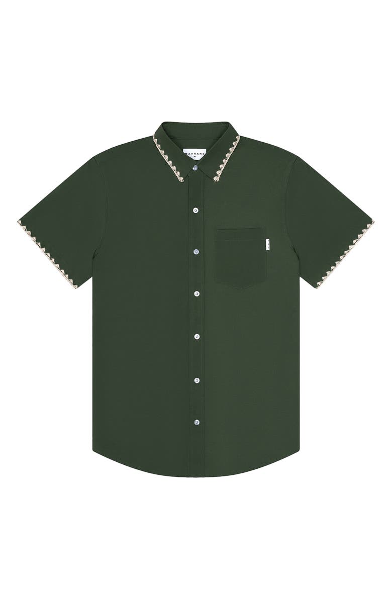 MAVRANS Weekend Embroidered Button-Up Shirt, Main, color, 