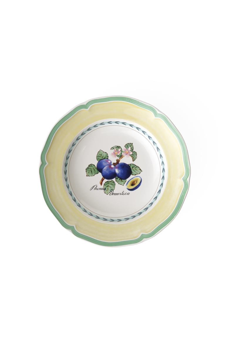 French Garden Valence Plum Soup Bowl, Main, color, white