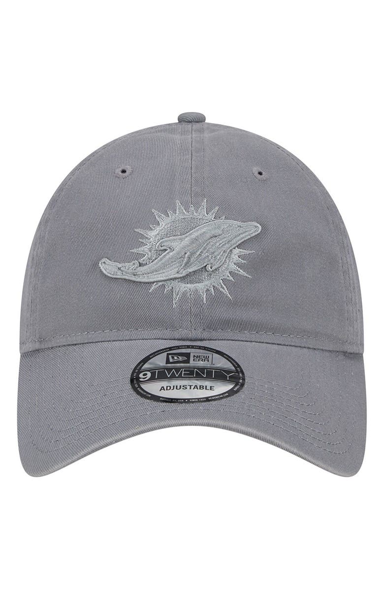 New Era Men's New Era Gray Miami Dolphins Color Pack 9TWENTY Adjustable Hat, Alternate, color, Gray