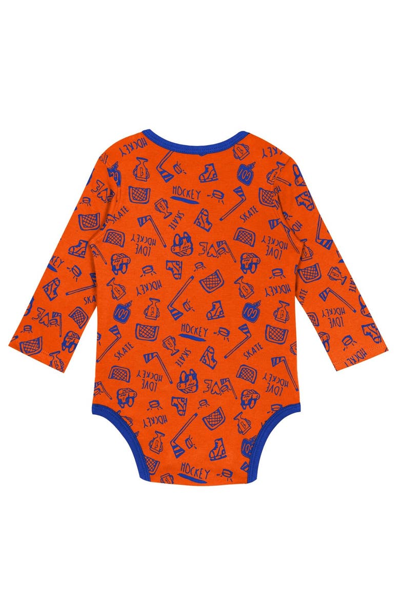 Outerstuff Infant Orange New York Islanders Dynamic Defender Long Sleeve Bodysuit, Alternate, color, Orange