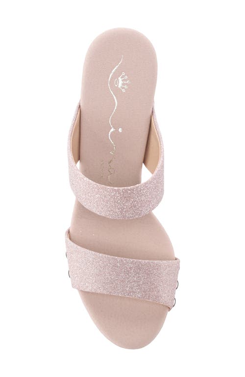 Nina Vegas Platform Slide Sandal In Beige