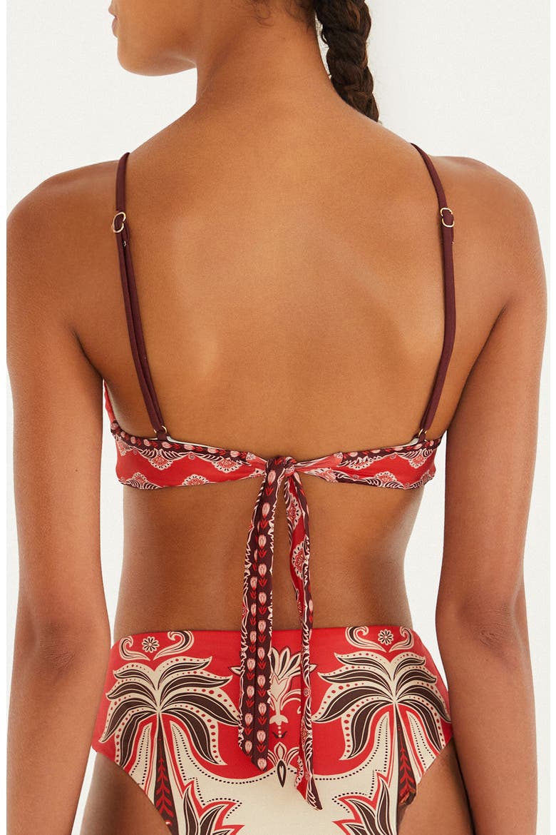 Ainika Garden Bikini Top, Alternate, color, RED
