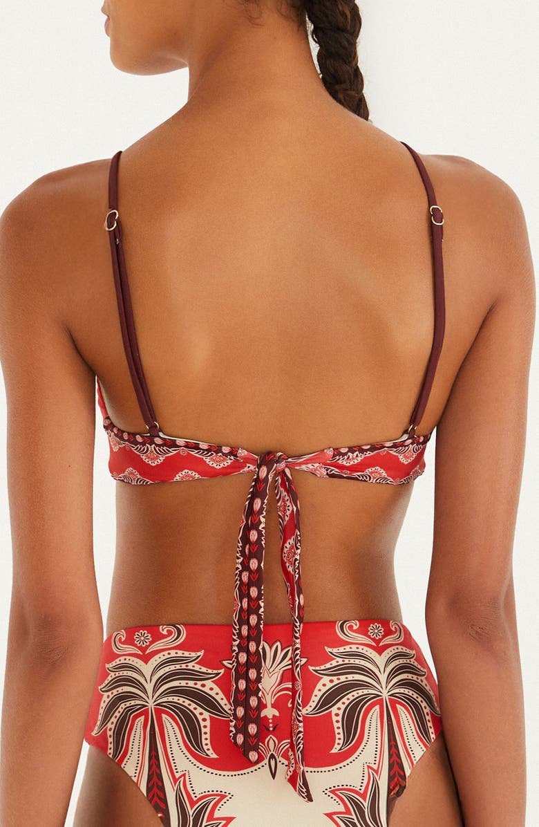 FARM Rio Ainika Garden Bikini Top, Alternate, color, Red