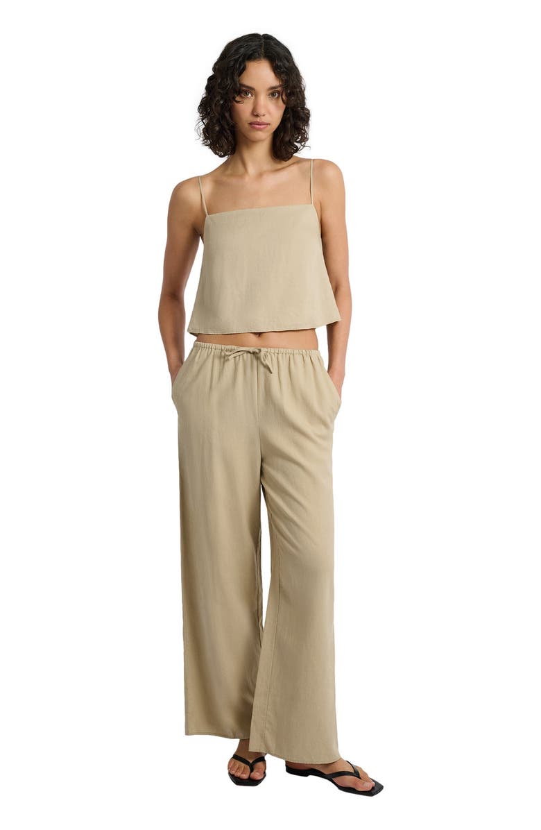 Onia Air Linen Drawstring Pant, Main, color, Jute