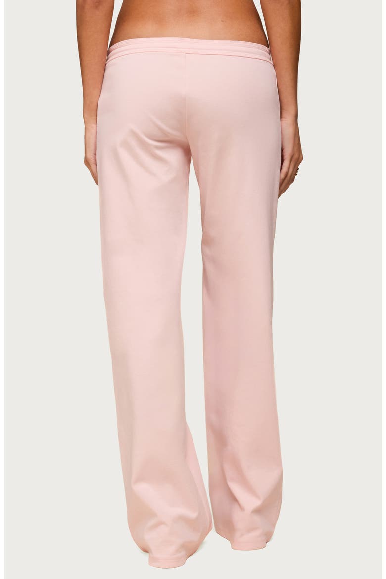 Claudia Stretch Cotton Straight Leg Drawstring Pants, Alternate, color, LIGHT-PINK