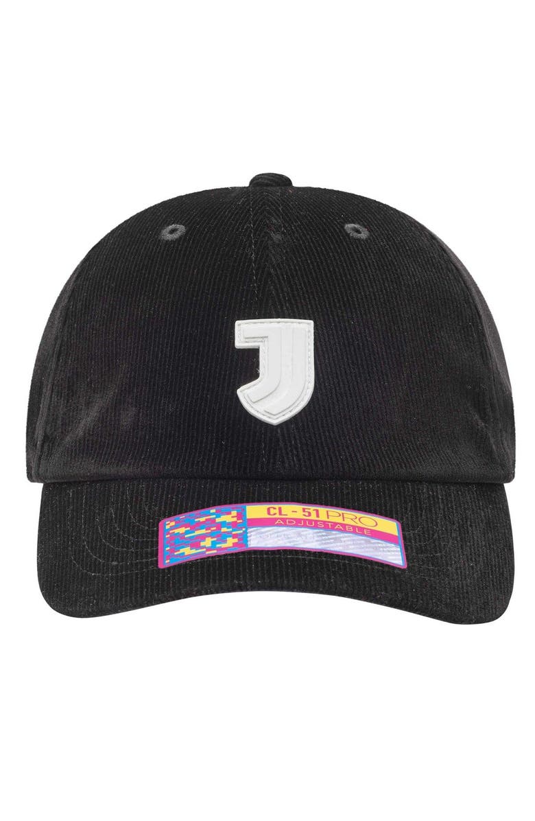 FAN INK Men's Black Juventus Casuals Classic Adjustable Hat, Alternate, color, Black