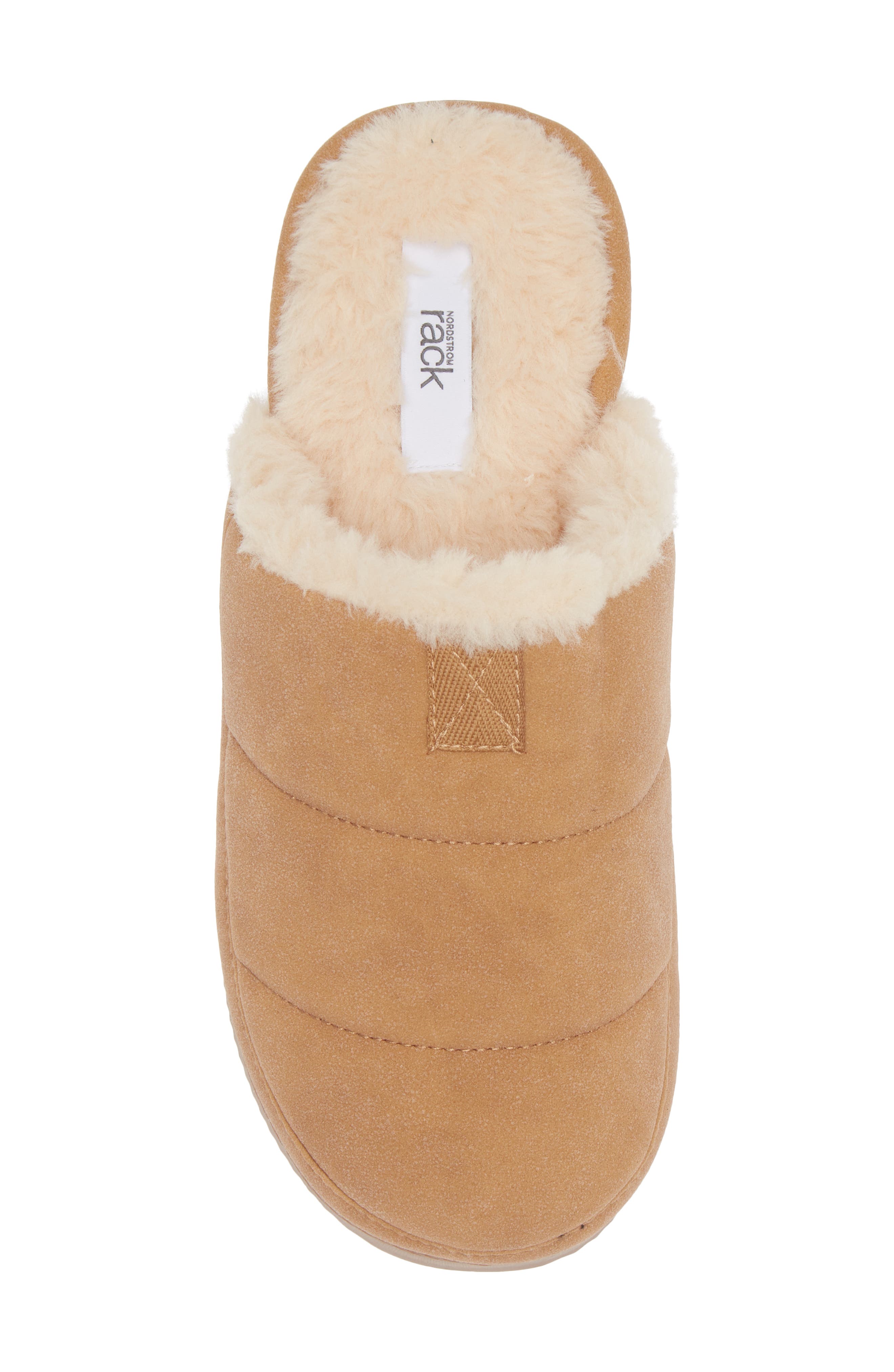 Keegan Faux Fur Lined Quilted Scuff Slipper, Alternate, color, BEIGE SAND