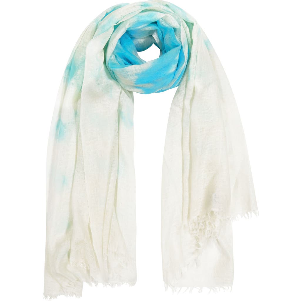 Mer St. Barth Cashmere Dip Dye Shawl in Aqua Seas  product