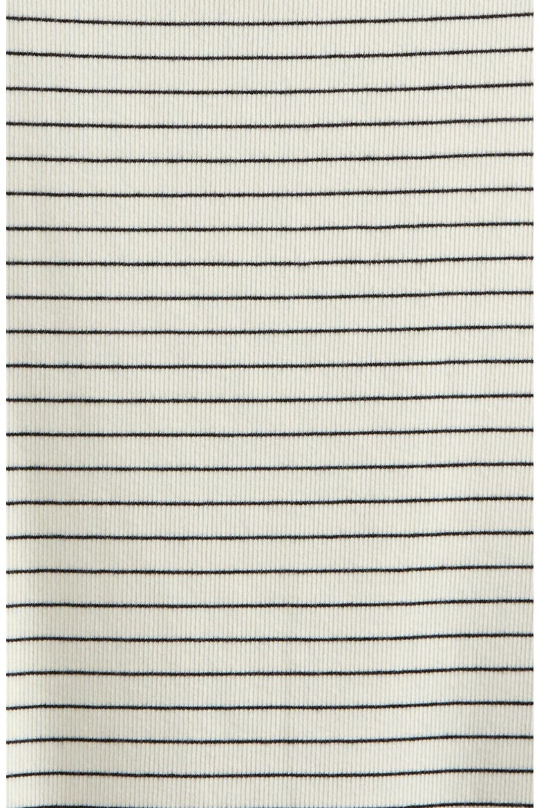 Kids' Open Back Cotton Blend Rib Dress, Alternate, color, IVORY- BLACK JODIE STRIPE