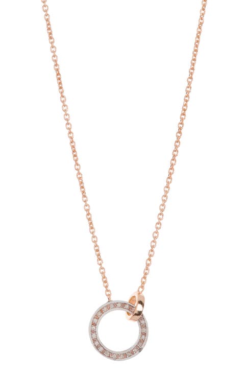 Diamond Pavé Circle Link Necklace - 0.15ct