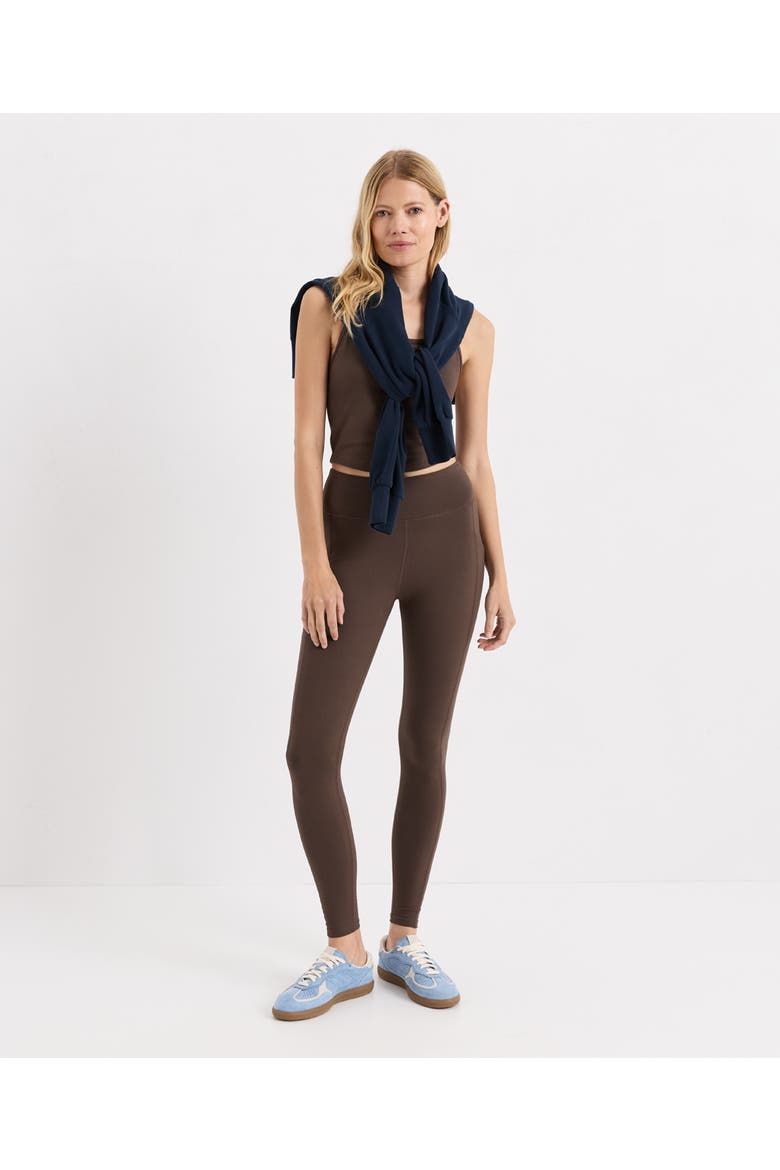 On the Go-To Pocket Legging Made With Organic Cotton, Alternate, color, Cocoa