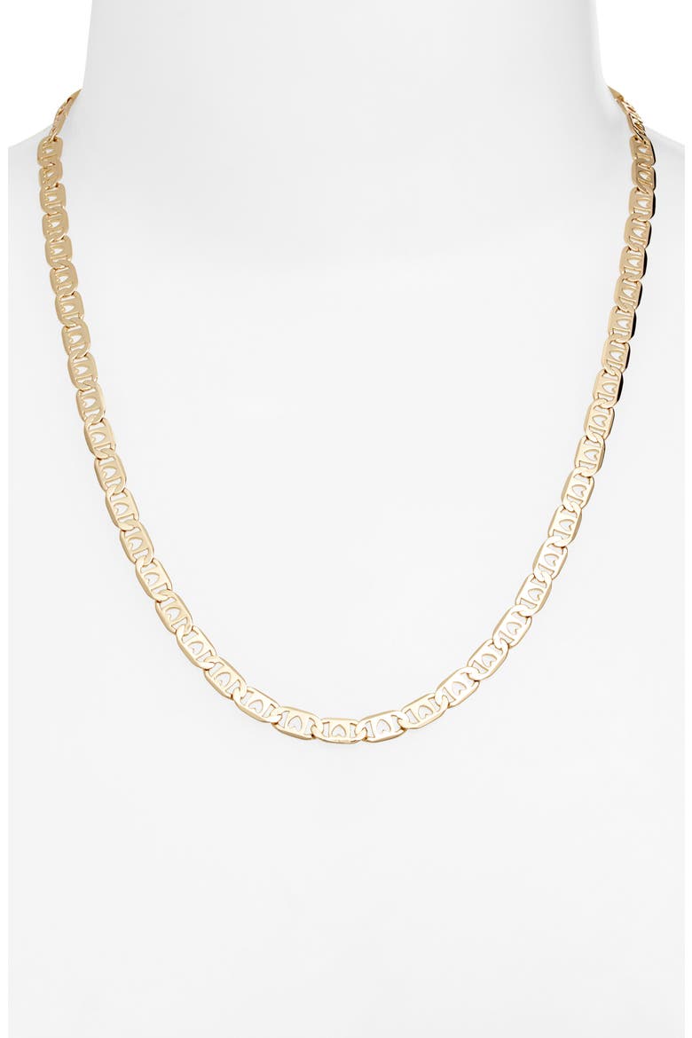 Bobbi Heart Link Chain Necklace, Alternate, color, HIGH POLISH GOLD