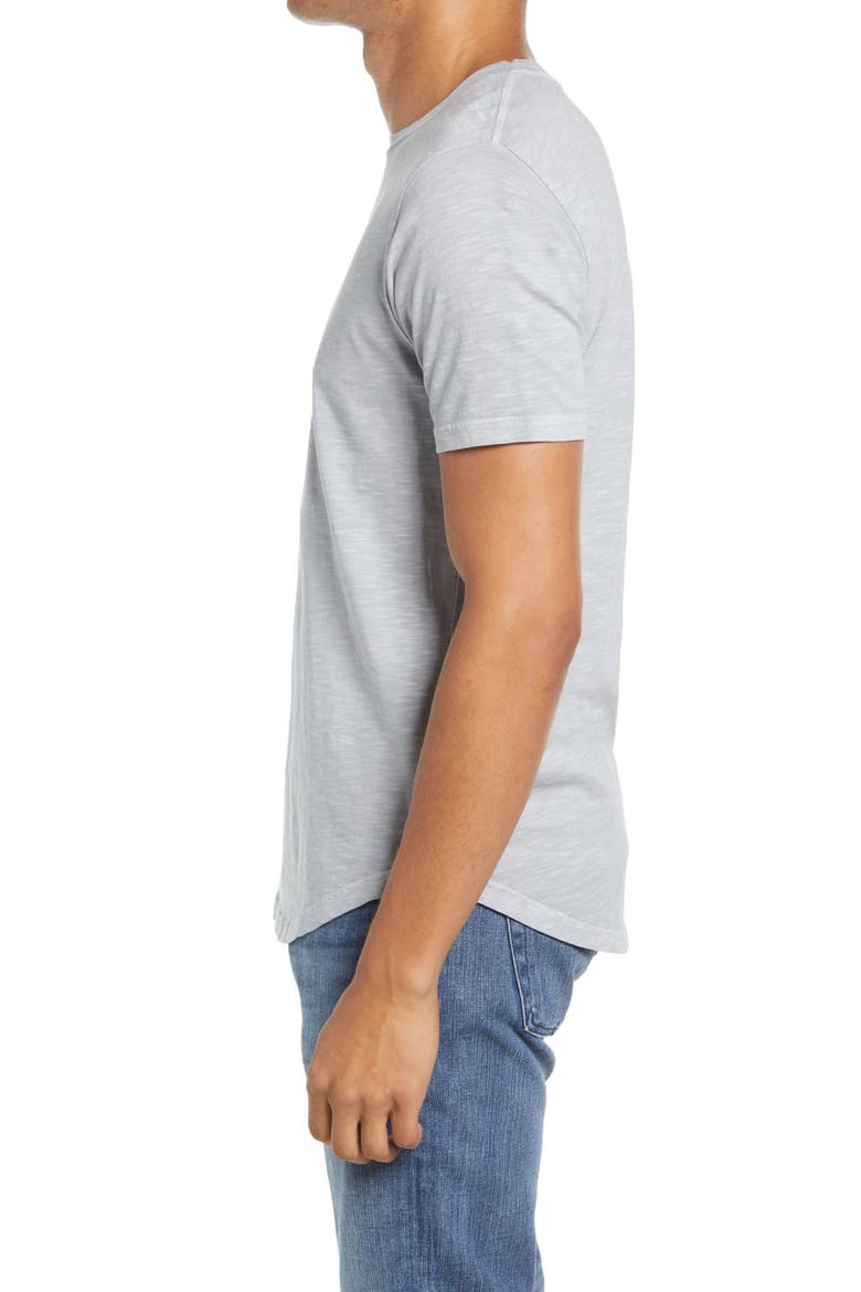 Sun Faded Slub Scallop Crew T-Shirt, Alternate, color, ALLOY