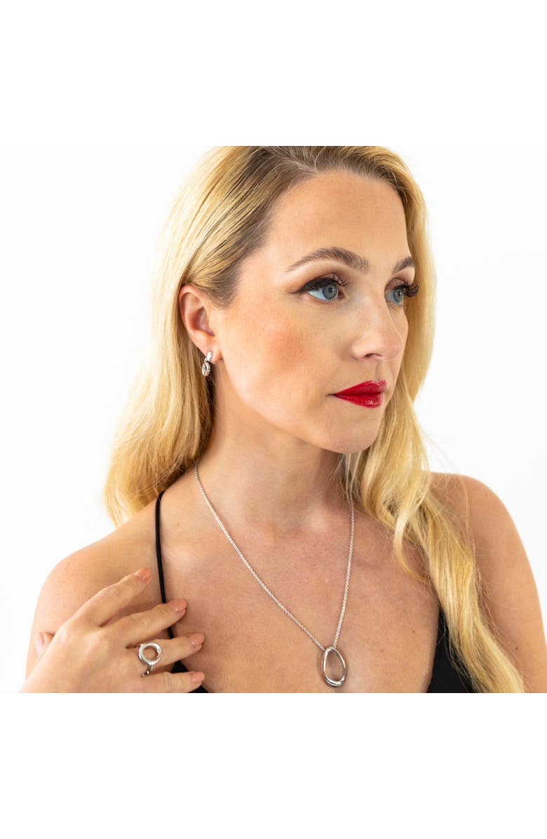 Lucy Quartermaine Volcan Stud Drop Earrings, Alternate, color, Sterling Silver