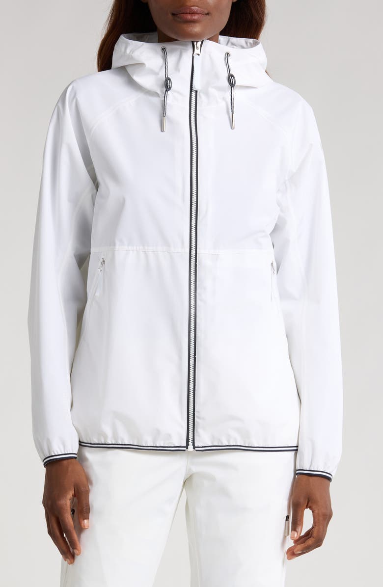 Helly Hansen Koster Waterproof Hooded Rain Jacket, Alternate, color, 001 White