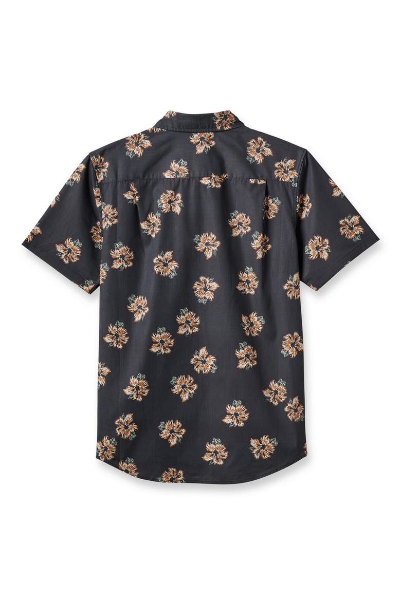 Wailua Classic Fit Floral Short Sleeve Button-Up Shirt, Alternate, color, PHANTOM