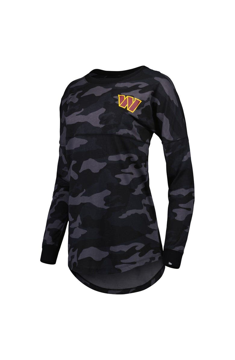 New Era Women's New Era Black Washington Commanders Camo Long Sleeve T-Shirt, Alternate, color, 