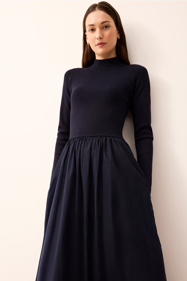 Barrett Maxi Dress, Alternate, color, Navy