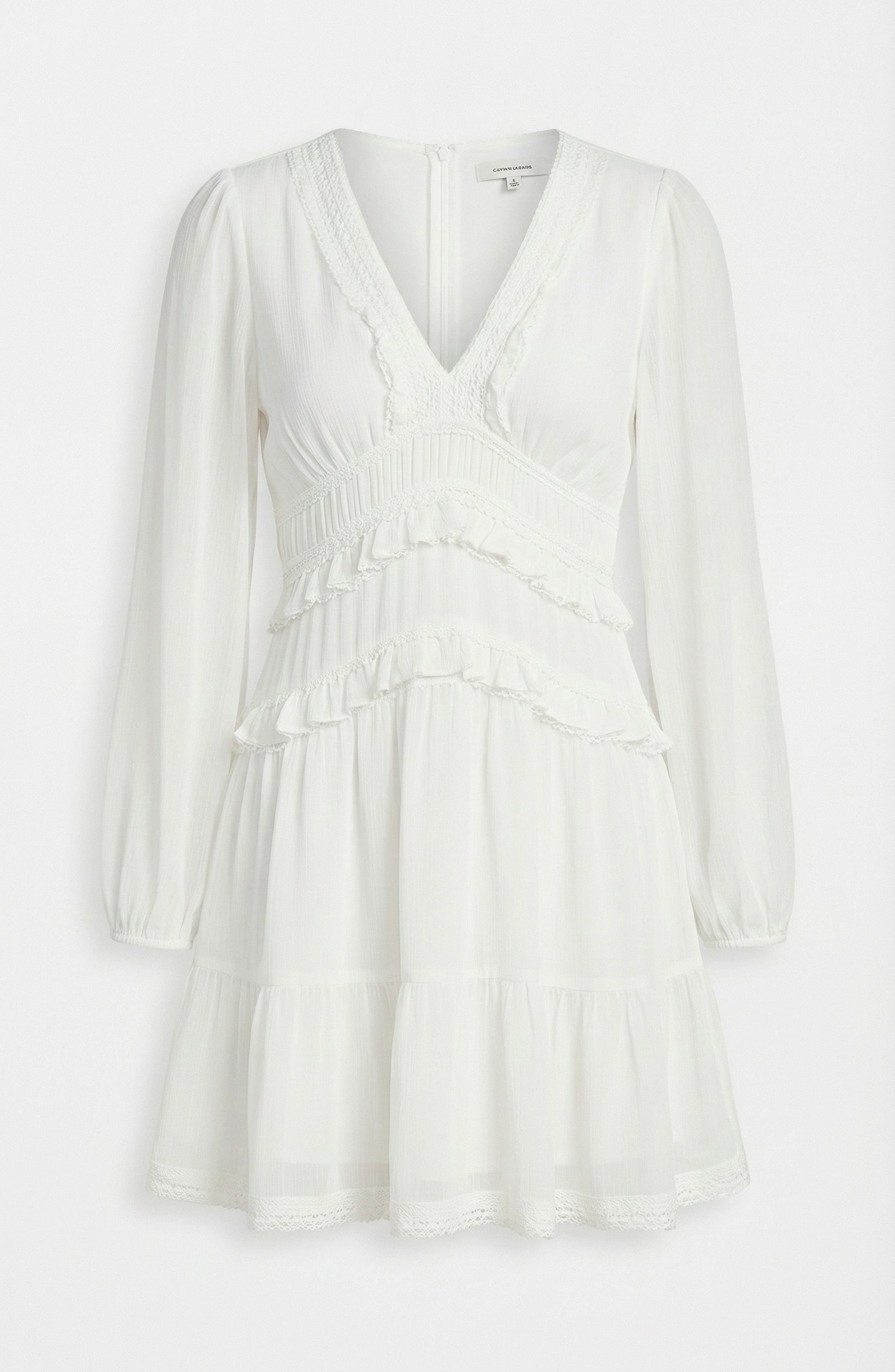 mock neck long sleeve pleated waist tiered ruffle mini dress Mock Neck Long Sleeve Pleated Waist Tiered Ruffle Mini Dress