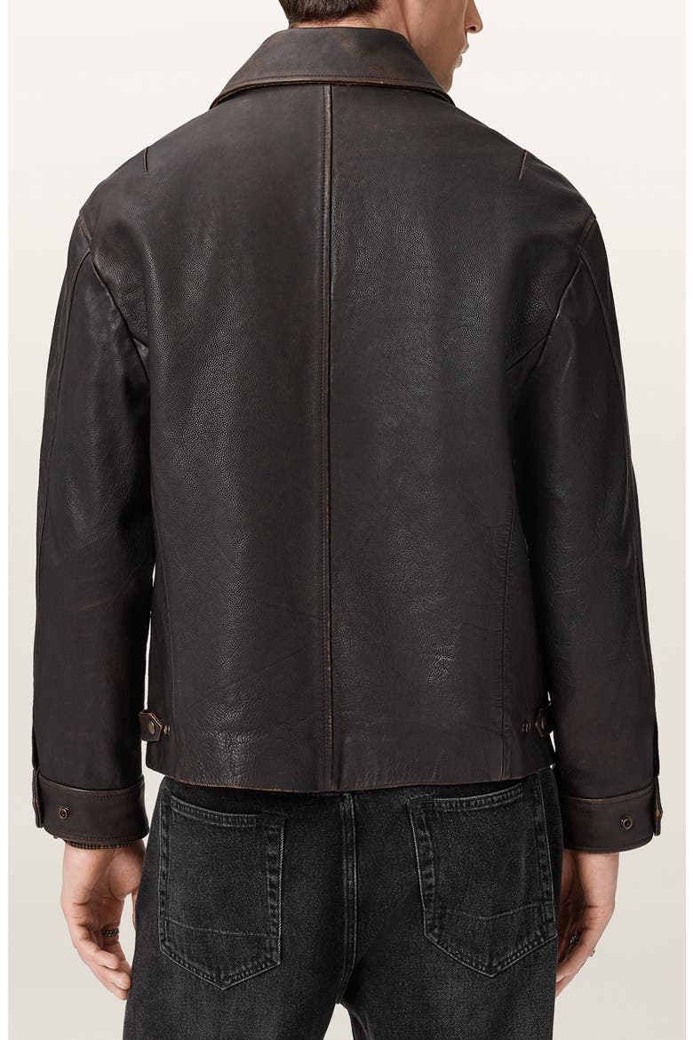 Garrison Leather Jacket, Alternate, color, COGNAC BROWN