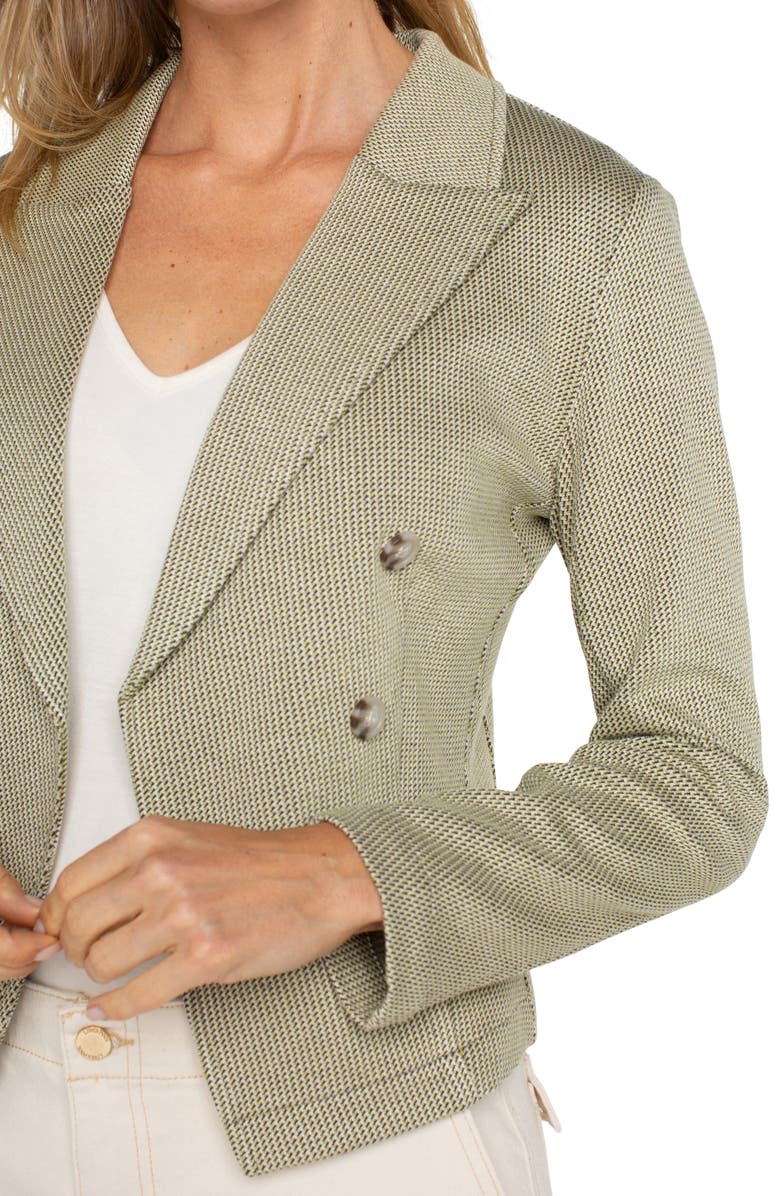 Liverpool Los Angeles Open Front Blazer, Alternate, color, Artichoke/ Creme