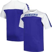 PROFILE Men's Profile White/Royal Los Angeles Dodgers Big & Tall Yoke Knit T-Shirt