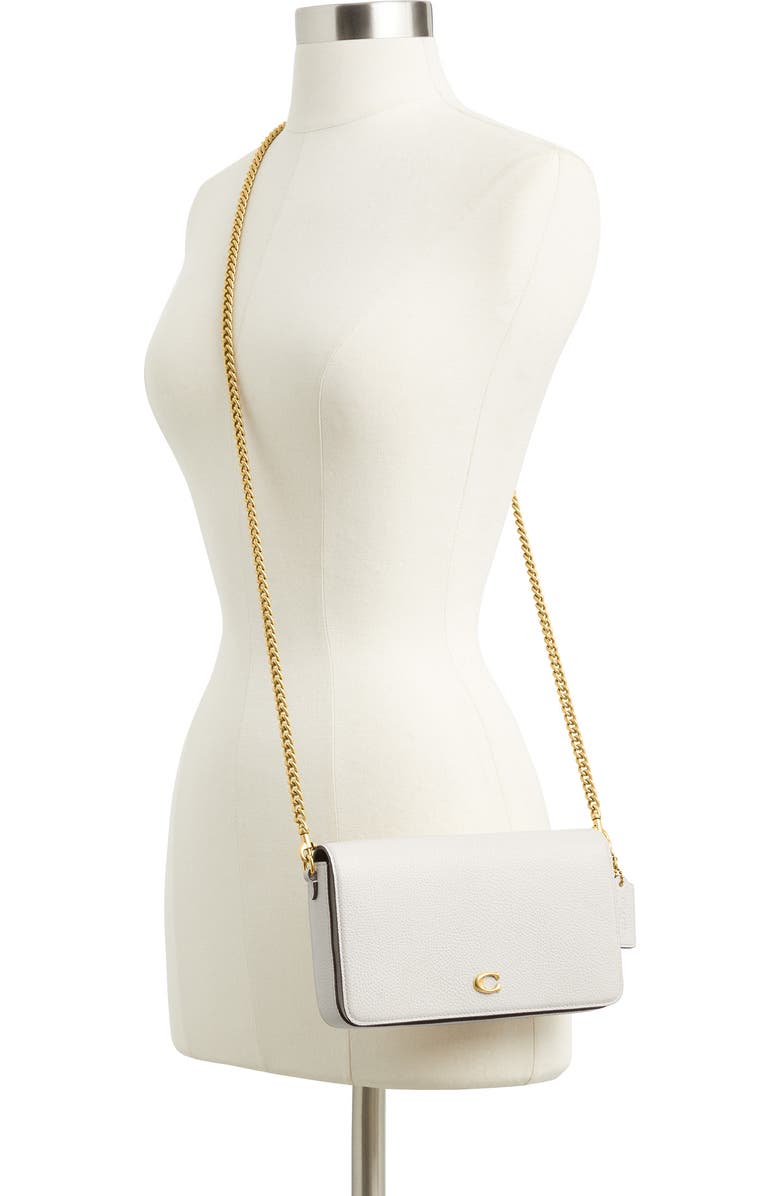 COACH Essential Polished Pebble Leather Crossbody Bag, Alternate, color, Chalk