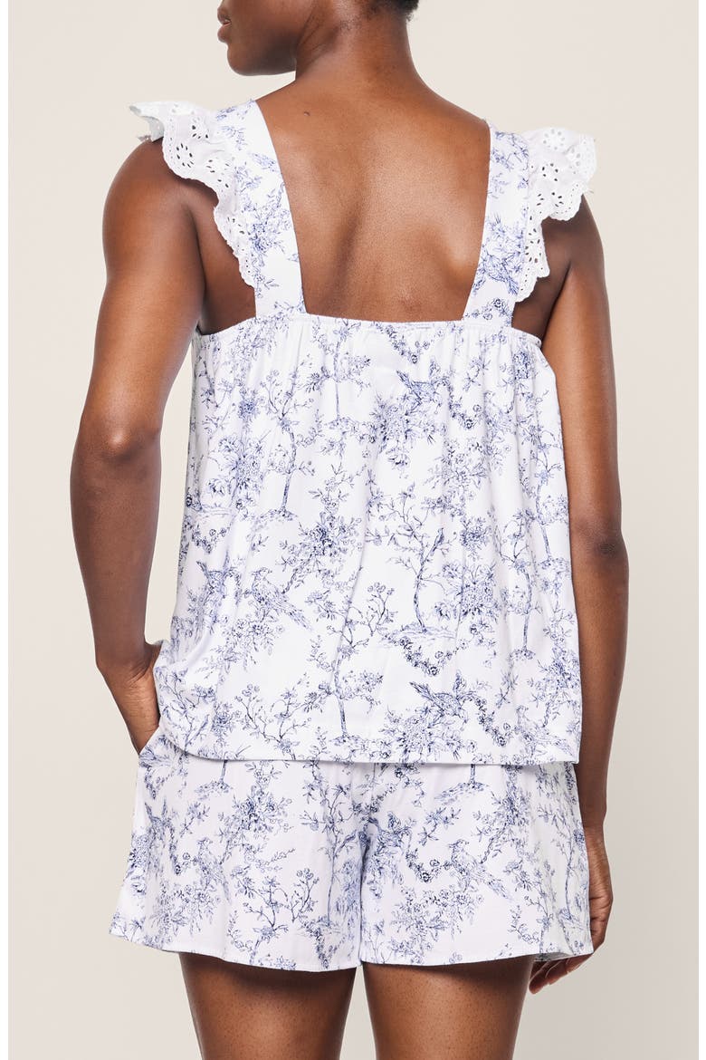 Clara Pima Cotton Short Pajamas, Alternate, color, WHITE
