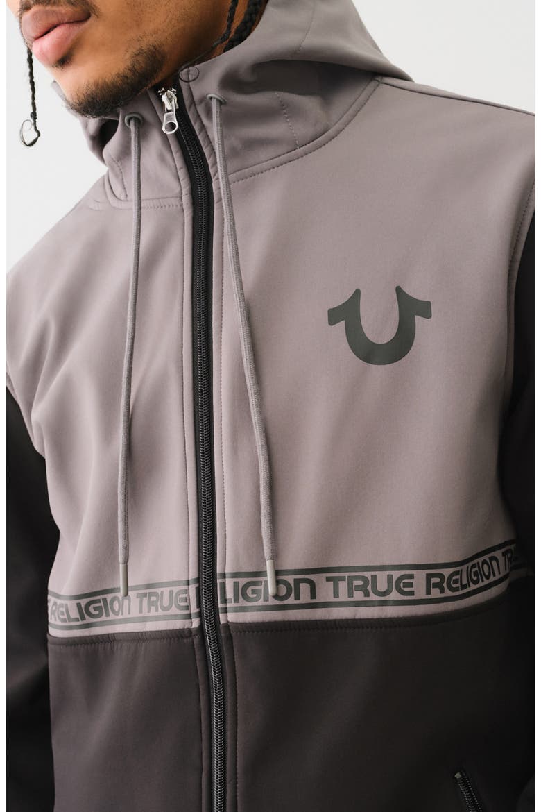 Soft Shell Wind Breaker Jacket, Alternate, color, GRANITE GREY / BLACK