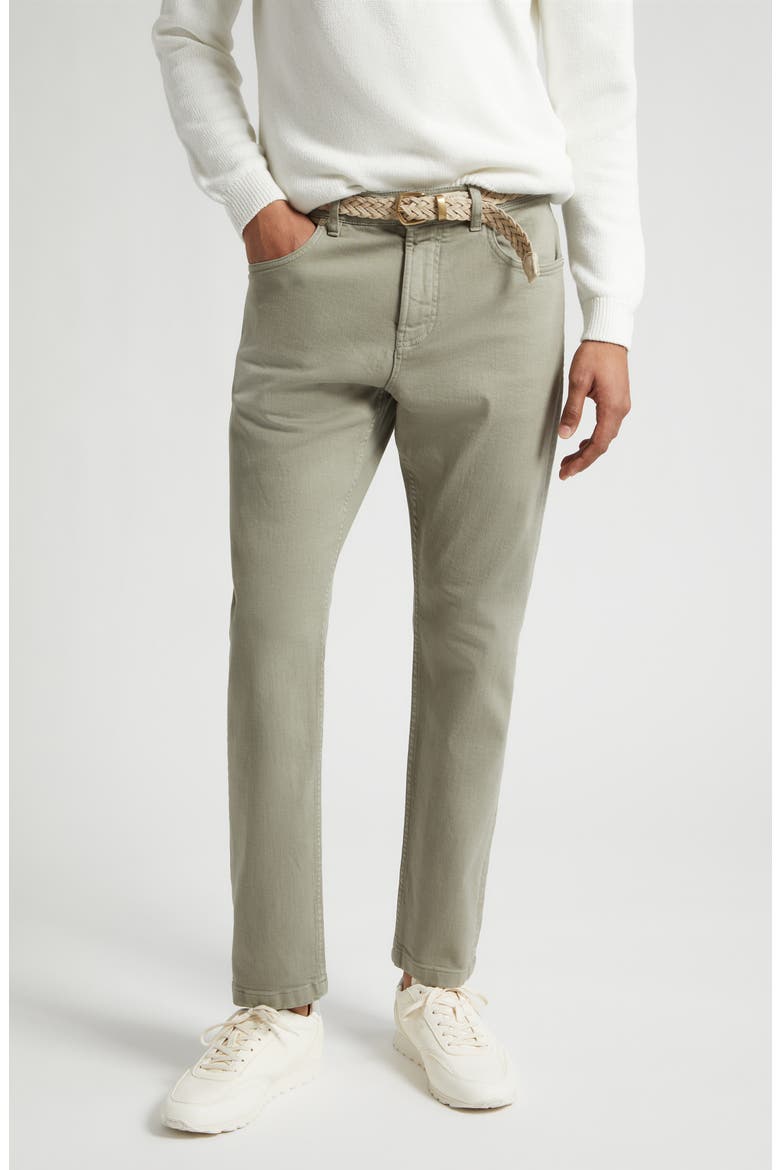 Slim Leg Stretch Jeans, Main, color, 07 MILITARY GREEN