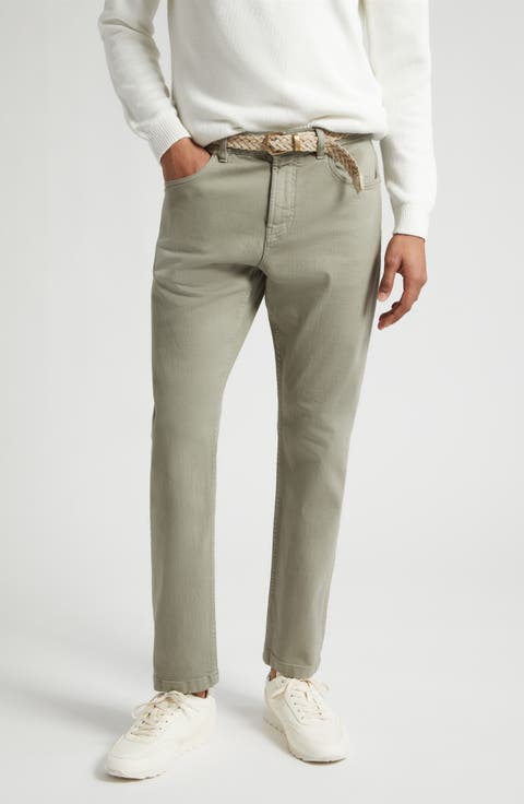 Slim Leg Stretch Jeans (Military Green)