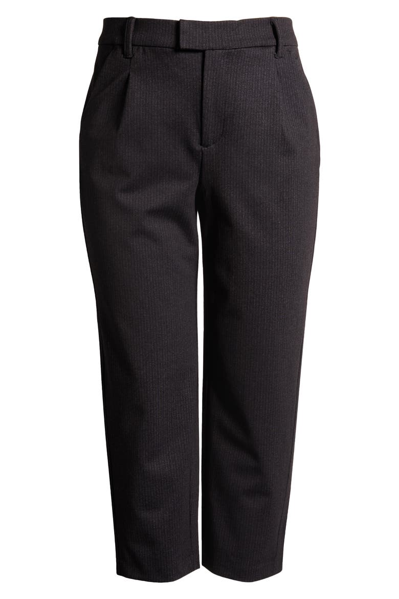 'Ab'Solution Skyrise Pleated Ankle Straight Leg Pants, Alternate, color, CHARCOAL GREEN