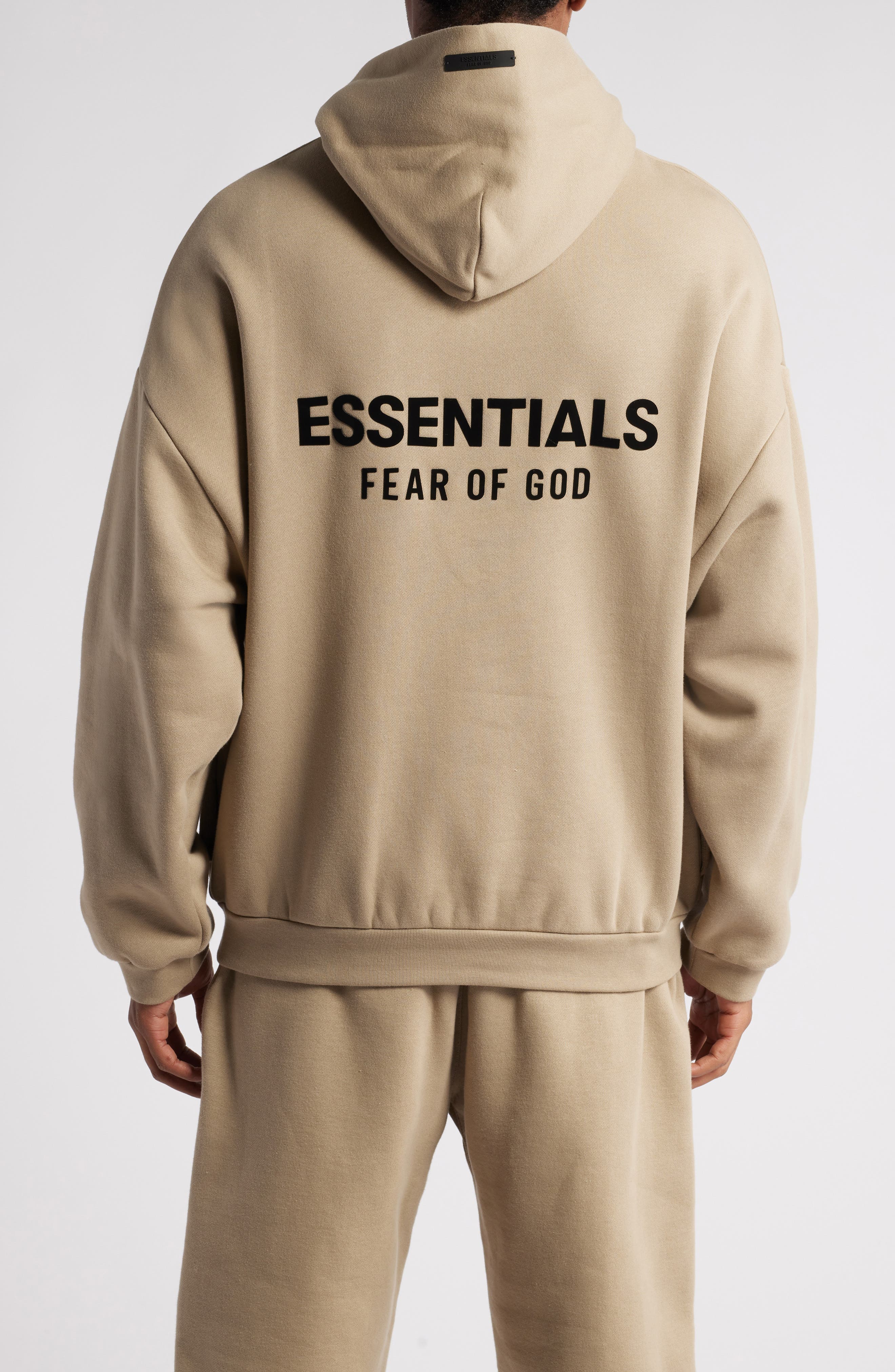 Fear of God Essentials Cotton Blend Fleece Graphic Hoodie (Men