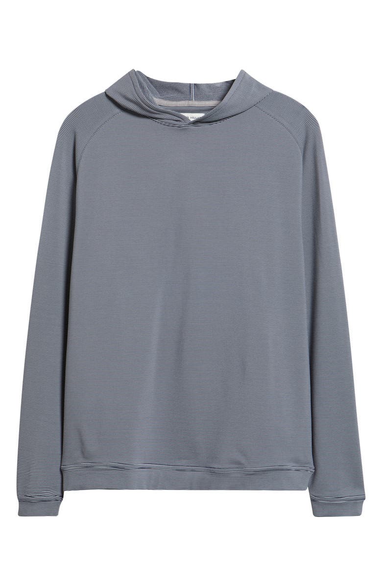 Peter Millar Pine Sugar Stripe Performance Hoodie, Alternate, color, Navy