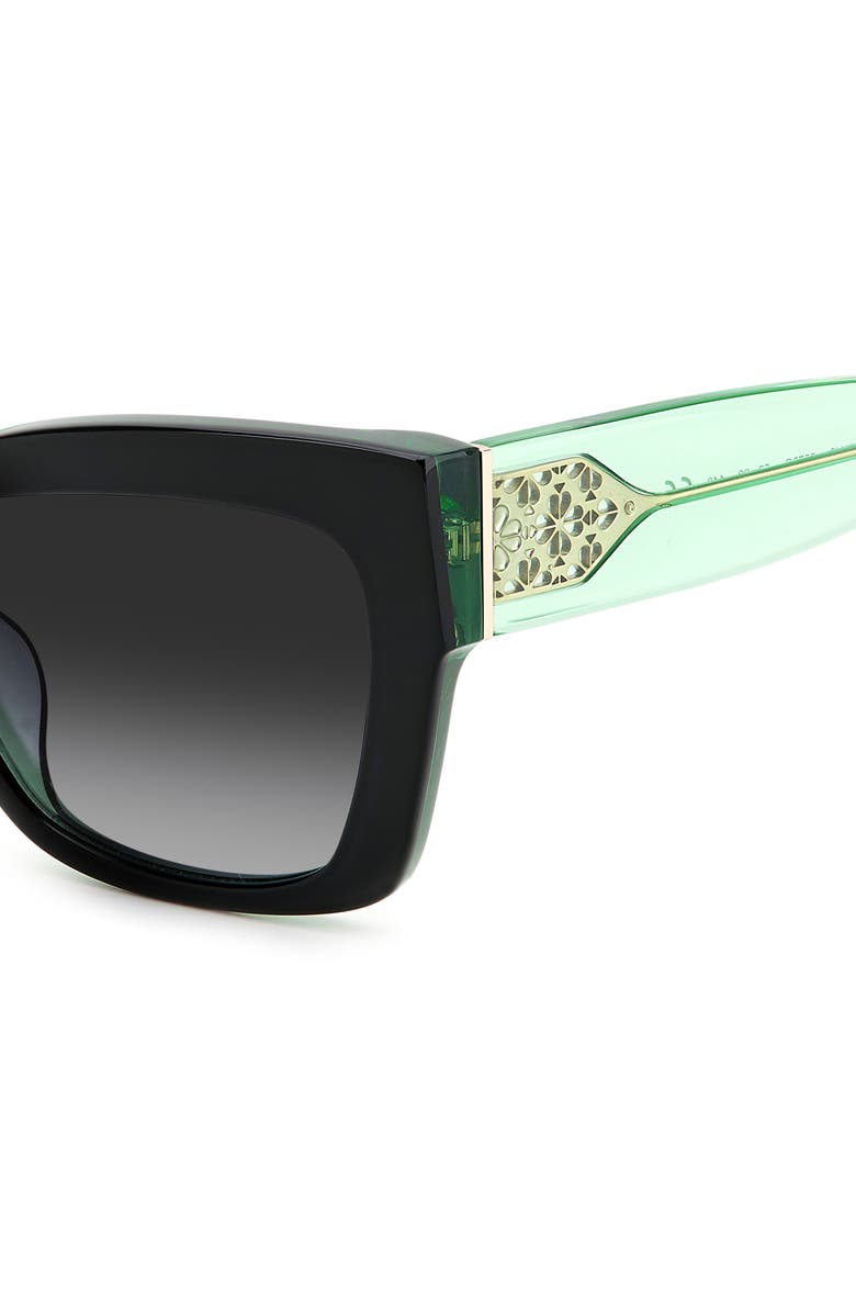 Kate Spade New York 53mm valeria/s cat eye sunglasses, Alternate, color, Black/ Grey Shaded