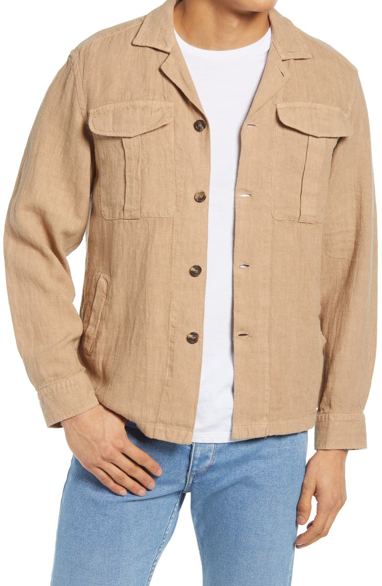 Benson Men's Linen Shirt Jacket, Main, color,