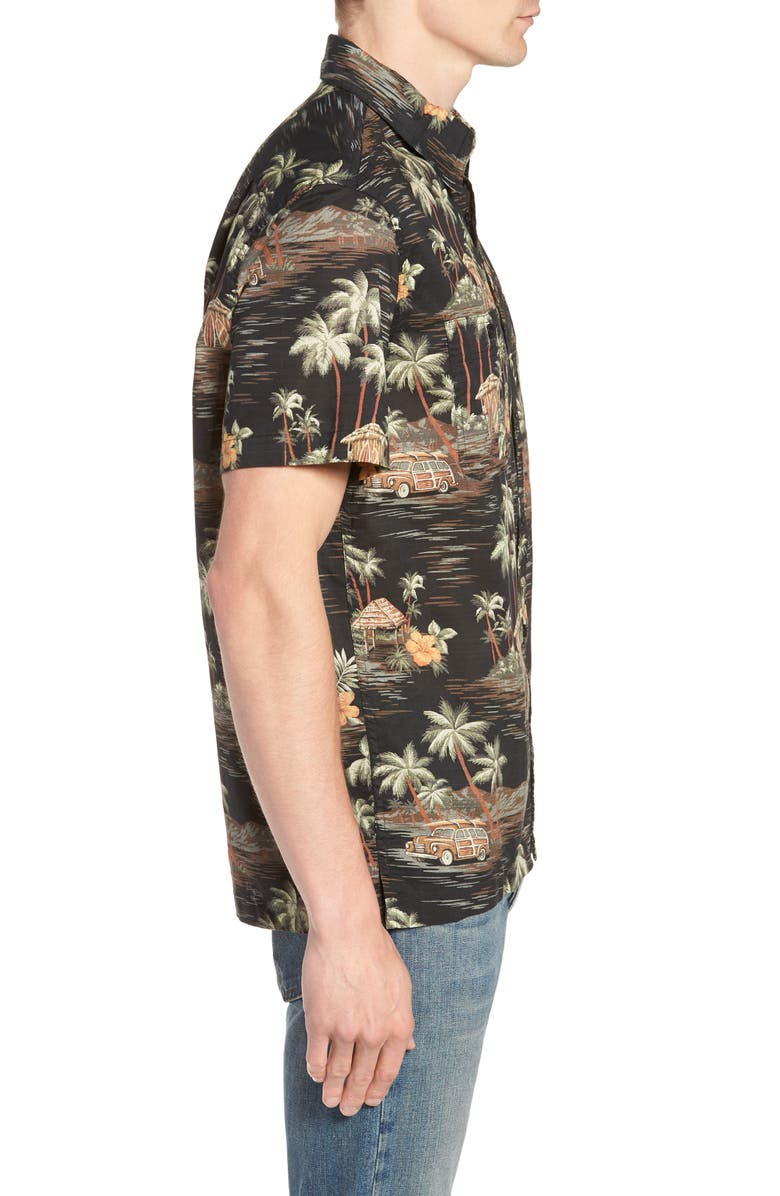 J.Crew Wallace & Barnes Regular Fit Tropical Print Sport Shirt, Alternate, color, 