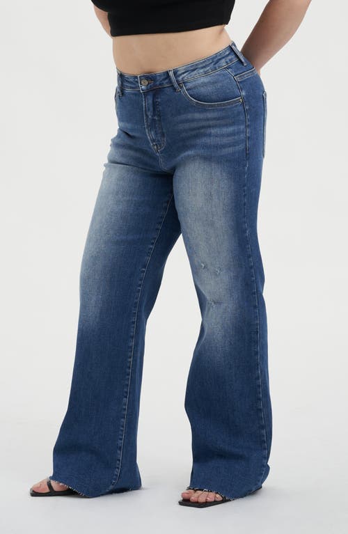 Bayeas High Waist Raw Hem Wide Leg Jeans