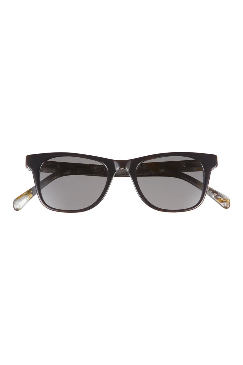 The Director 46mm Small Polarized Square Sunglasses, Main, color, BLACK PEARL BACKSIDE