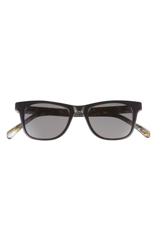 Eyebobs The Director 46mm Small Polarized Square Sunglasses In Black Pearl Backside
